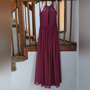 Azazie maroon/burgundy bridesmaids dress size A8